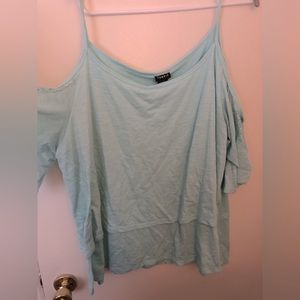 Plus size cold shoulder top